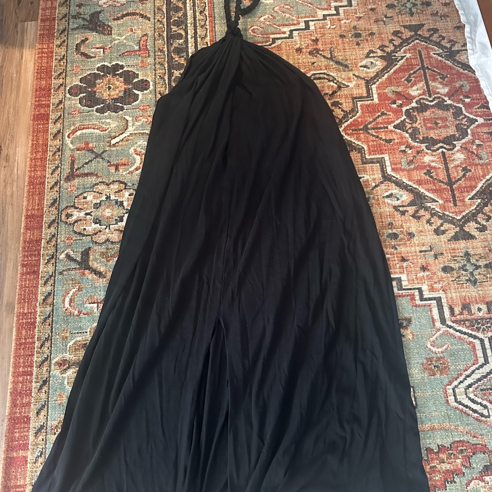 Eloquii Black Halter Maxi Dress